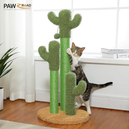 PAWZ Road Cactus Cat Scratching Post 35”Cat Scratcher with Toy Ball - Image 6