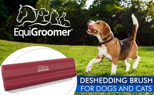 EquiGroomer 5-Inch Undercoat Deshedding Brush for Dogs & Cats, Red - Image 2