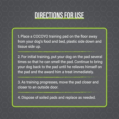 COCOYO Dog Training Pads 丨 Carbon Absorb Eliminating Urine Odor Doggie Training Pads 丨 Premium Charcoal Dog Pee Pads (100 Count, 22x22 inch),Gray - Image 6