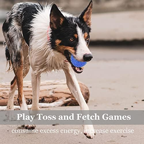 LECHONG 6pack Squeaky Dog Toys Spiky Dog Balls Cleans Teeth and Promotes Dental and Gum Health for Your Pet Squeaker Ball Toys for Aggressive Chewers (S 6PACK) - Image 7