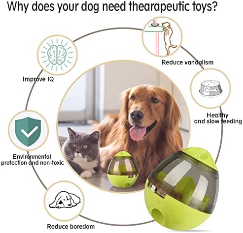 Tumbler Pet Toy, Cat Dog Toy for Pet Increases IQ Interactive (Green) - Image 4