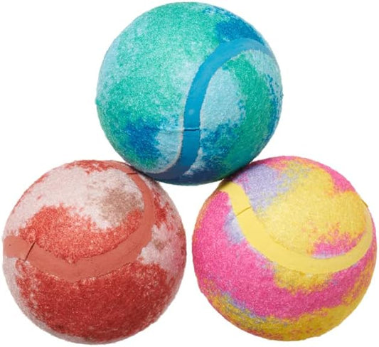 Barkbox Dog Toys – Squeaky Clean Bath Bombs Squeaker Ball Interactive Chew Toys – Durable & Tough Tennis Balls, Training, Exercise & Beating Boredom – Stimulating Plush, Small/Medium Breed & Puppies