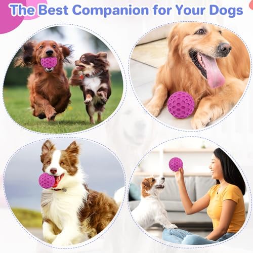 DISSKNIC Indestructible Squeaky Dog Balls, Dog Toys for Aggressive Chewers Large Breed for Relieving Anxiety, Tough Dog Chew Toys Balls for Aggressive Chewers, Outdoor Squeaky Cognitive Dog Toys - Image 6