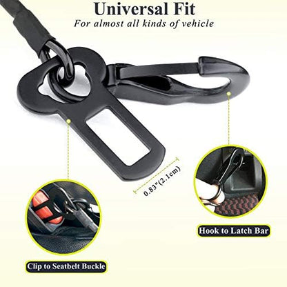 VIVAGLORY Dog Seatbelt Tuffbelt Dog Car Harness, L, Black - Image 3