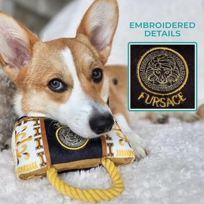 Haute Diggity Dog Fursace Handbag Plush Dog Toy, Designer Parody Chew Toys - Image 3