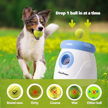 Pet Prime Automatic Dog Ball Thrower Launcher for Small and Medium Dogs, Interative Dog Fetch Machine with 3 Tennis Balls (2'') for Indoor/Outdoor Throwing Game Launch Distance 10-30ft - Image 5