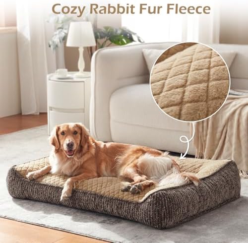 JOEJOY XL Orthopedic Dog Bed Large Size Dog, Extra Thick Big Dogs Couch Bed - Image 2