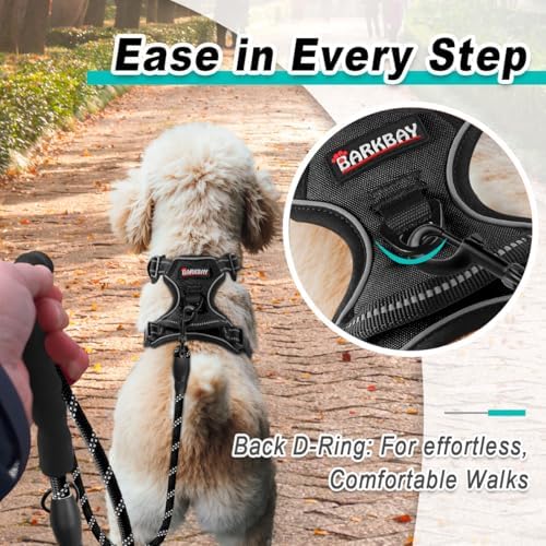 BARKBAY Dog Harness for Small Sized Dog No Pull 2 Leash Clips Dog Vest - Image 3