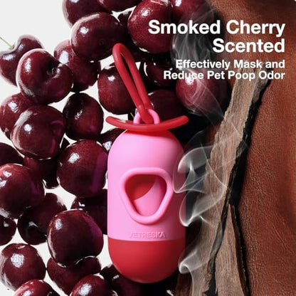 VETRESKA Dog Poop Bag Dispenser with Smoked Cherry Scented Bags, 105 Counts - Image 5