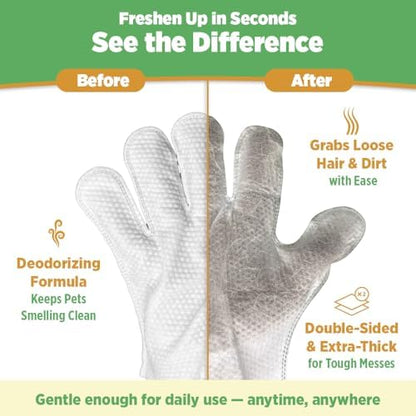 Wondurdog Pet Glove Wipes for Dogs and Cats, No Rinse Grooming, 6 Count - Image 3
