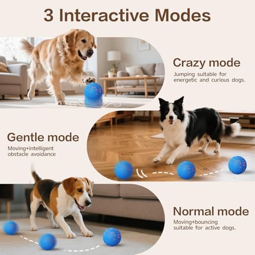 Interactive Dog Ball, Smart Interactive Dog Toys for Medium and Large Dogs - Image 2