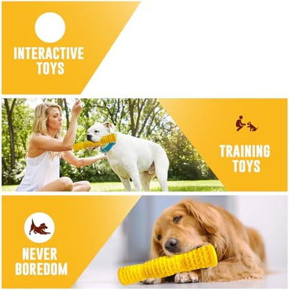 LOYEE Dog Squeaky Toys Interactive Dog Toys for Aggressive Chewers Tough Rubber Chew Toys for Medium/Large Breed, Indestructible Puppy Chew Toys for Teething (Orange) - Image 6