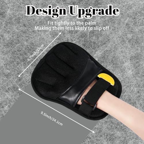Pet Hair Removal Gloves, Black, Adjustable Strap, Static Hair Remover for Clothing, Sofa, Car Seat, Reusable - Image 2