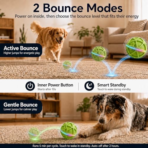Interactive Dog Ball, Motion-Activated Rolling & Bouncing for Dogs - Image 5