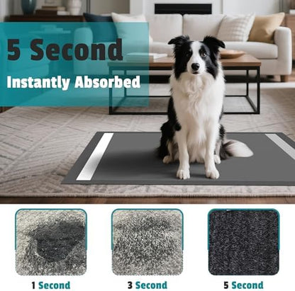 Upgrade Leak-Proof Pet Training and Puppy Pads, Jumbo Pee Pads for Dogs with Thicken Polymer Heavy Absorbency, Quick Dry Disposable Pee Pads for Cats Dogs (45, Charcoal) - Image 3