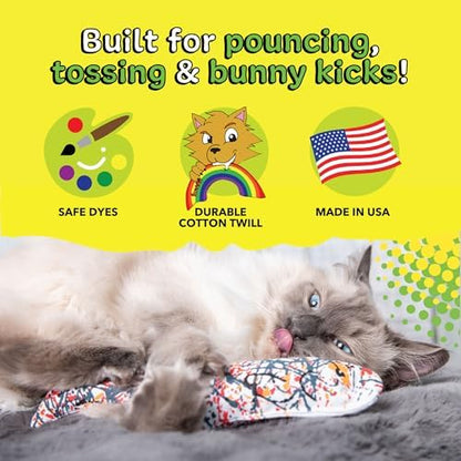 Yeowww! Catnip Pollock Fish Catnip Cat Toy - 10 in Kicker Toy for cats, 100% Stuffed with Premium Organically Grown Catnip, Made in USA - Image 6