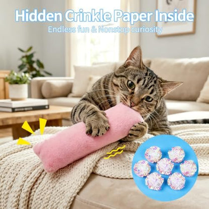 Cat Toys Pillows 3 Pack, Interactive Kicker Toy for Indoor Cat and Kitten - Image 5