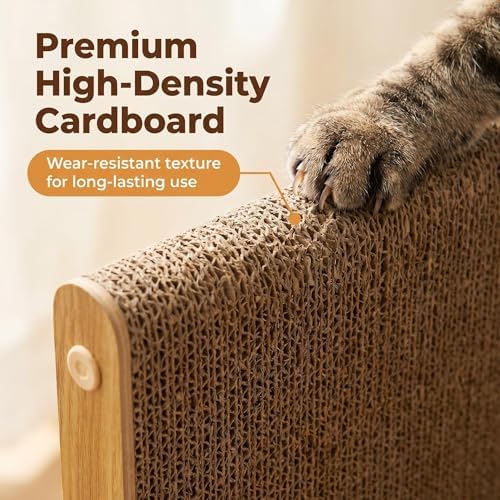 SMARTBEAN 3-Pack Cardboard Cat Scratcher for Indoor Cats, 23 Inch L Shaped Vertical Cat Scratching Post, Cat Scratching Board for Wall and Couch, Large - Image 3