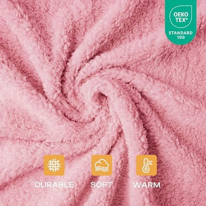 Luciphia 1 Pack 3 Calming Dog Blanket Fluffy Premium Fleece Pet Blankets Soft Sherpa Throw for Dogs Puppy Cat Pink Large (41" x31") - Image 2