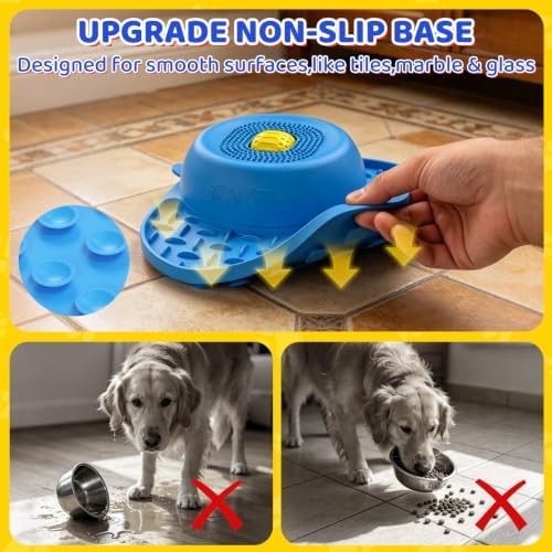 Slow Feeder Dog Bowls, Lick Mat & Interactive Rolling Ball, Dishwasher Safe - Image 4