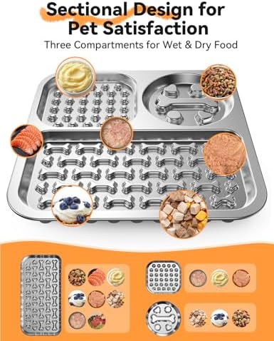 Stainless Steel Lick Mat for Dogs and Cats - FEELNEEDY Large Licking Pad with Suction Cups, Chew-Proof, Non-Slip Pet Licky Mat for Boredom Reducer and Anxiety Relief, Easy to Clean (1Pack) - Image 4