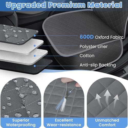 ELONGRIVER Dog Car Seat Covers, Waterproof Front Seat Cover - Image 3
