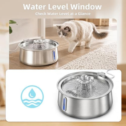 Cat Water Fountain Stainless Steel 4.5L/152oz Automatic Pet Water Dispenser - Image 6