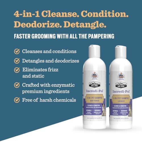Dr. Pol Incredi-Pol 4-in-1 Pet Shampoo | Cleanse, Condition, Detangle & Deodorize | Luxurious Grooming for a Soft, Silky Coat | Lavender | 16 oz - Image 2