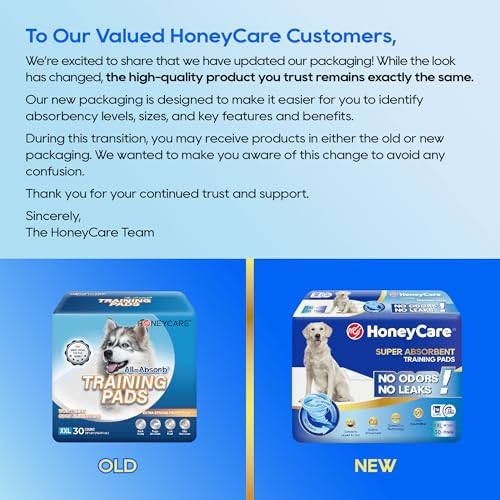 HONEY CARE All-Absorb, XXL 30"x36", 30 Count, Dog and Puppy Training Pads, Ultra Absorbent and Odor Eliminating, Leak-Proof 5-Layer Potty Training Pads with Quick-Dry Surface, Blue, A39 - Image 2