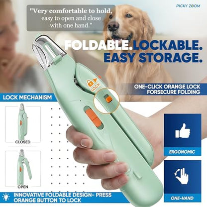 2-in-1 Dog & Cat Nail Clippers and Grinder with LED Light - Image 6