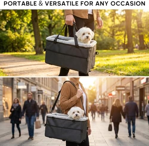 Center Console Dog Car Seat for Small Dogs Under 11 lb, 17.3 x 7.9 x 9.4 in - Image 5