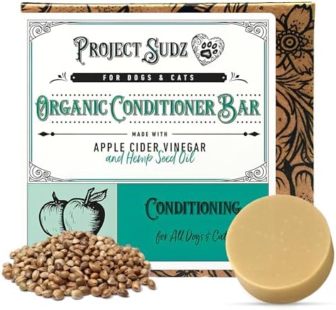 Project Sudz Dog Shampoo and Conditioner Bar with Hemp Seed Oil | Organic Dog Shampoo for Allergies and Itching | All Natural Bar Shampoo and Conditioner (2) by Project+Sudz