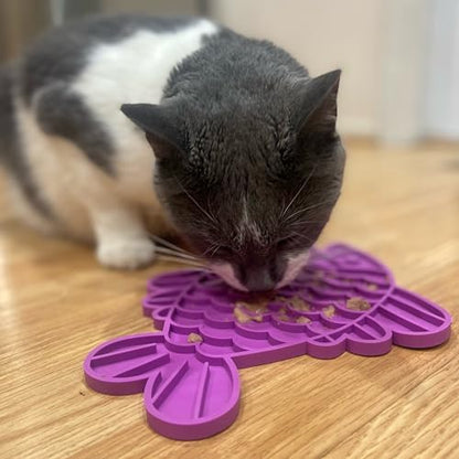 SPOT Soother Lick Mat-Licking Mat for Cats, Kittens, Medium and Large Dogs and Puppies, Food Grade Rubber, Anxiety Reliever, Dog Peanut Butter Lick Pad, Slow Feeder, 9.75inch, Fish (Pack of 2) - Image 4