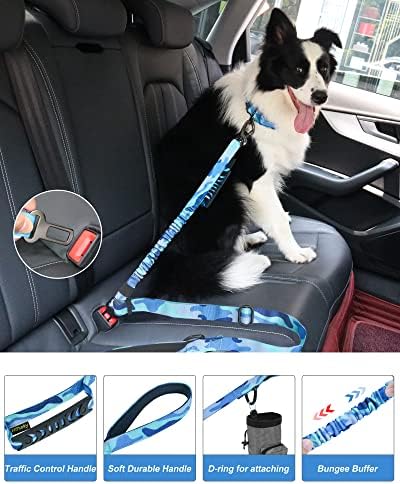Hotsky Tactical Bungee Shock Absorbing No Pull Dog Leash,Blue Camo,4-6FT - Image 3