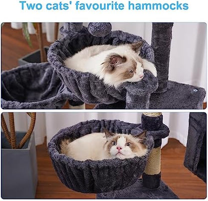 Hey-brother Cat Tree Tower with Large Bed, Hammocks, Scratcher, MPJ006SG - Image 5