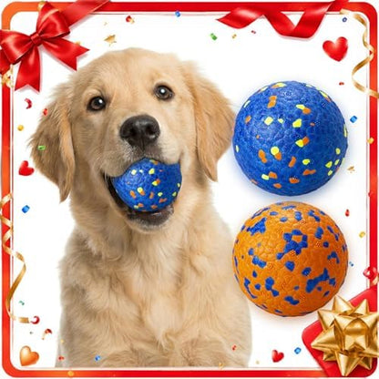 Dog Ball Toys Dog Tennis Ball for Aggressive Chewers Indestructible Bouncy Lightweight Water Toy Fetch Ball for Large Medium and Small Dog - Image 2