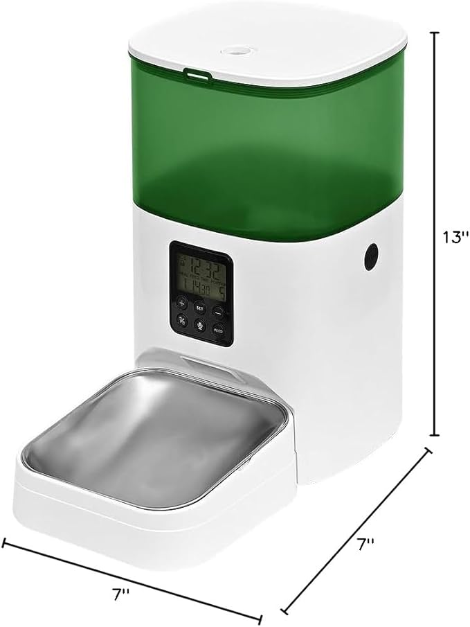 ANDOLL HOME Automatic Cat Feeder, Cat Food Dispenser with 10s Voice Recorder, Pet Feeder up to 8 Meals per Day, Timed Feeder with Dry Food Sealed Ring