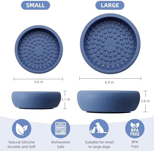 Dog Lick Bowl, Bestalk Anxiety Relief Lick Mat for Dogs, Non-Slip Freeze Licking Bowl Enrichment Puzzle Feeder for Distraction, BPA Free Silicone, Dishwasher Safe - Image 5