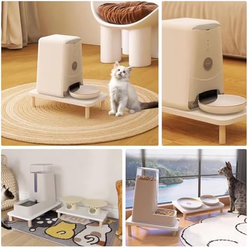Elevated Cat Food Stand, Raised Pet Feeding Table for Cats and Dogs - Image 3