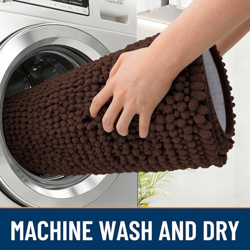 OLANLY Dog Door Mat for Muddy Paws 34x21, Extra Absorbent Chenille Mud Mat - Image 5