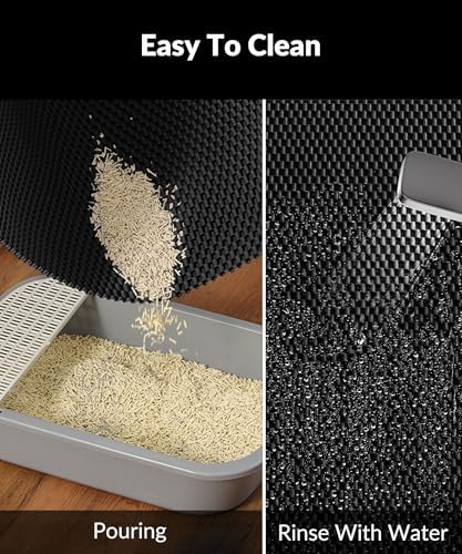 Cooyes Cat Litter Mat - Cut to Fit Any Place, 47"x35" Litter Trapping Mat - Image 4