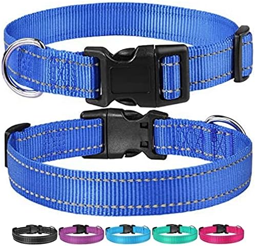 Reflective Dog Collar, Puppy Collar with Buckle Adjustable, Navy Blue XXS - Image 6