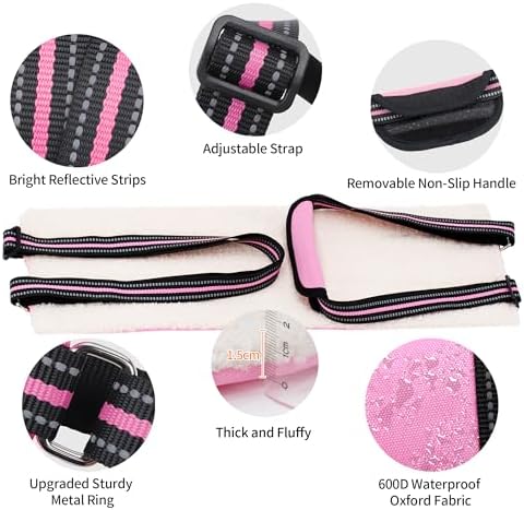 AIITLE Adjustable Dog Sling Dog Lift Harness Hind Leg Support, Pink XL - Image 4