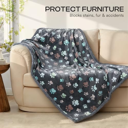 Luciphia Waterproof Dog Blanket Reversible Sherpa Fleece for Large Dogs Cat - Image 5