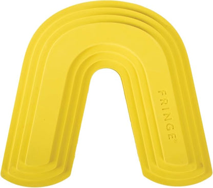 Fringe Studio Color ME Happy Yellow Rubber Dog Toy, Pet Shop Collection (518037)