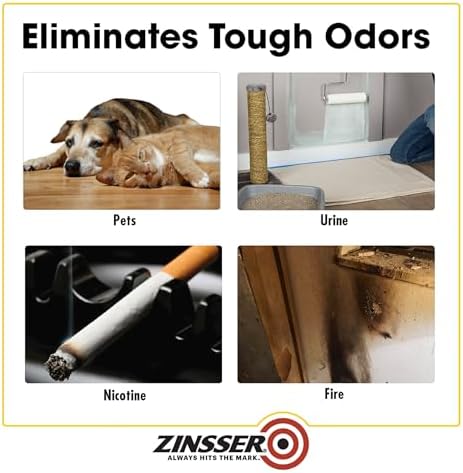 Rust-Oleum Zinsser 307648 Odor Killing Primer, White, Quart - Image 4