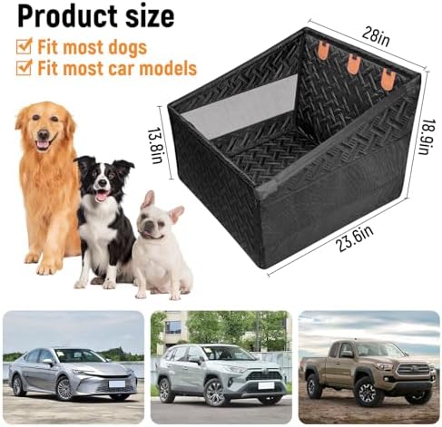 YJGF Large Dog Car Seat Large Size Dog,Pet Car Seat Cover for Back Seat Extende,Pet Booster - Image 6