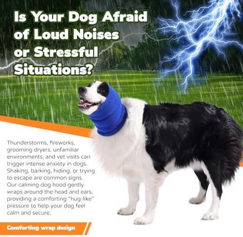 Dog & Cat Calming Band Cat Anxiety Relief Cover,Double Layer Thickened Pet Ears Elastic Neck Band Noise Cancelling Ear Muffs for Anxiety Relief/Noise Protection,Grooming,Thunder,Fireworks - Image 2
