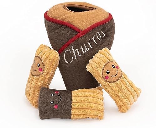 ZippyPaws Burrow Interactive Dog & Puppy Toys for Boredom - Churro Cone - Image 5