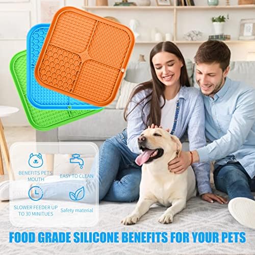 Honomastry Lick Mat for Dogs, Premium Lick Pad with Suction Cups for Dog Anxiety Relief, Slow Feeder Dog Bowls, Bathing, Grooming and Training. - Image 4